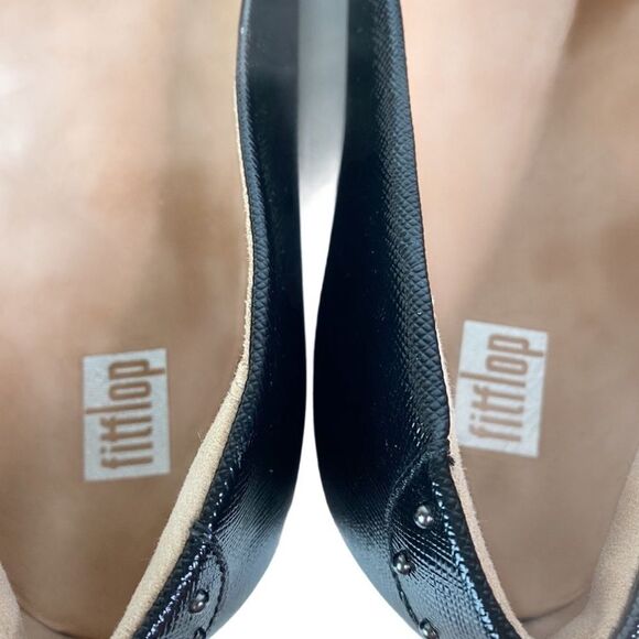 NEW FitFlop Lena Microstud Loafers Lightweight Trendy Soft Black Size Size 11 - Picture 4 of 7